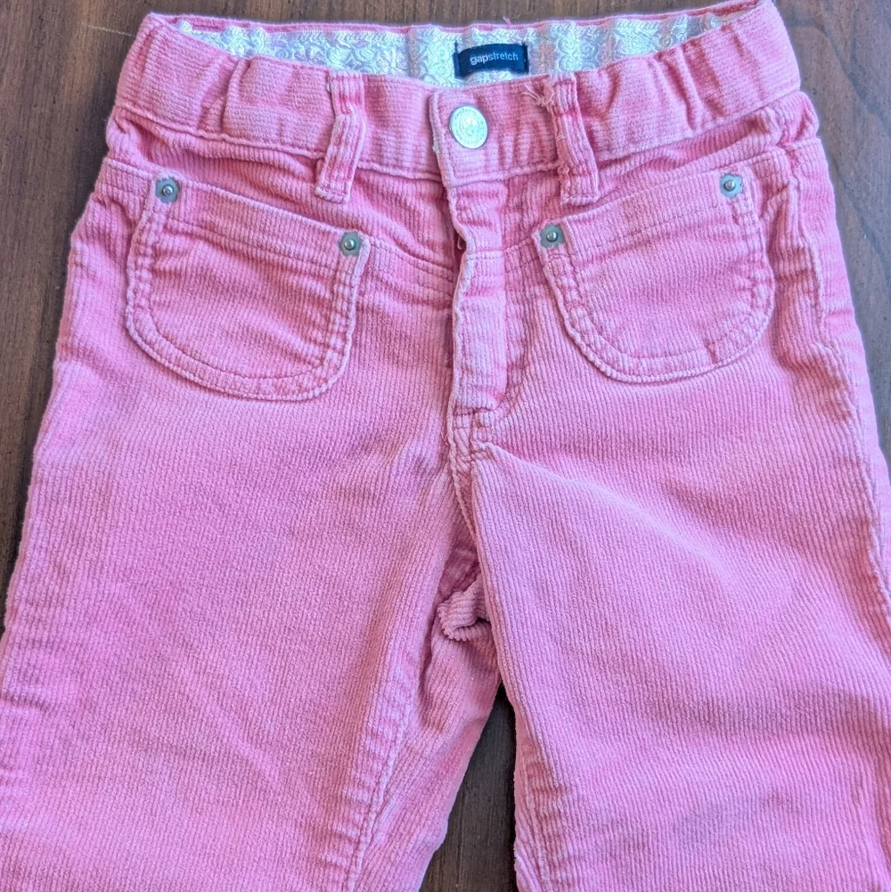 Y2K Baby Gap Toddler Girls Pink Sparkle Corduroy Pants 3T